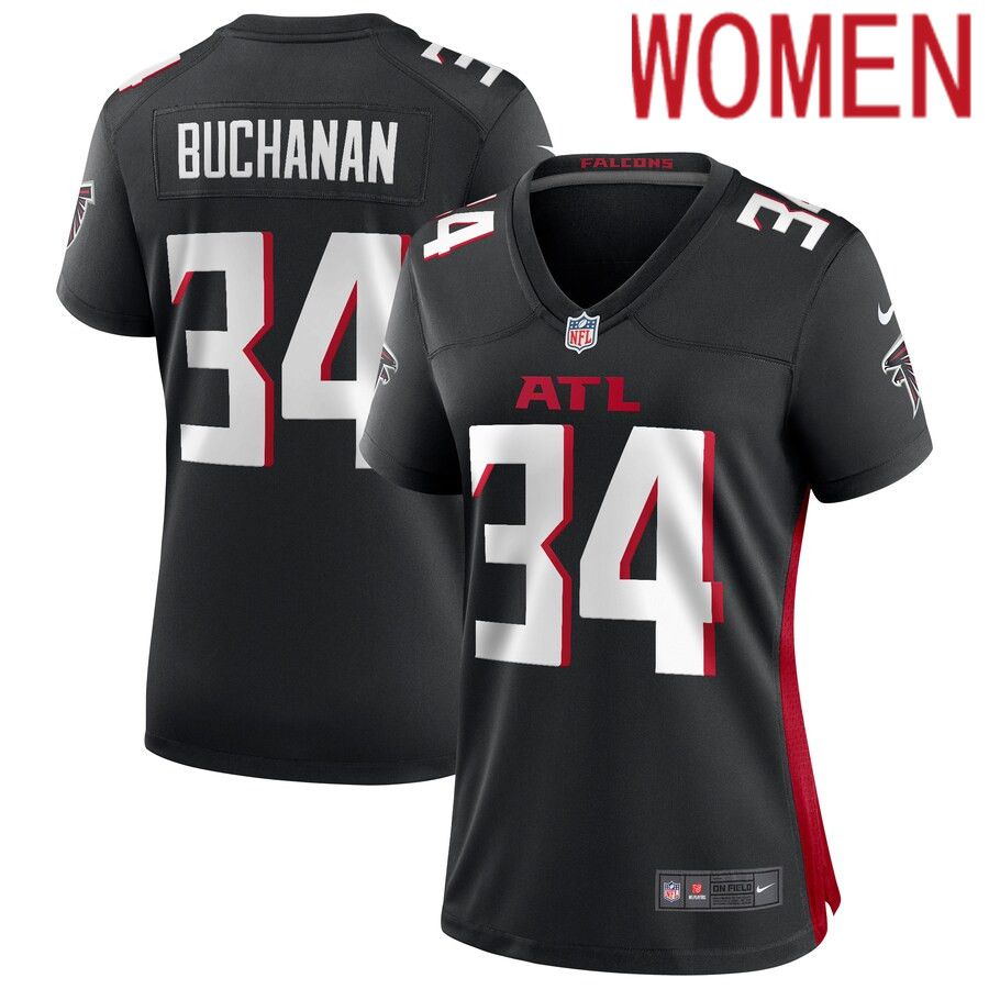 Women Atlanta Falcons 34 Ray Buchanan Nike Black Game Retired Player NFL Jersey